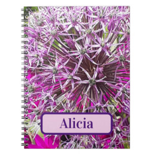 Allium & Summer Flowers Personalised Notebook