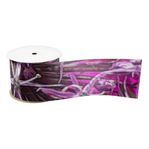 Allium & Summer Flowers Satin Ribbon