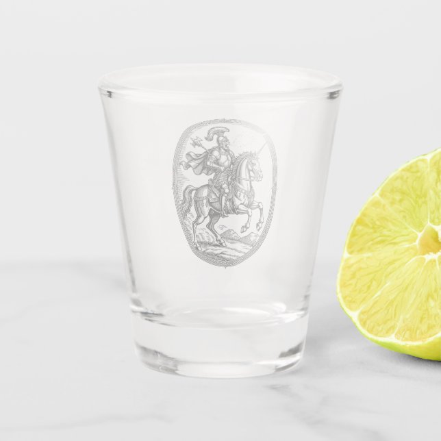 Alloces The Fire-Breathing Marshal Shot Glass (Back)