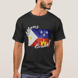 Allons Brandon Louisiana Acadiana Flag American T-Shirt