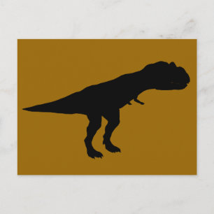 Allosaurus Dino Dinosaur Silhouette Postcard