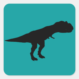 Allosaurus Dino Dinosaur Silhouette Square Sticker