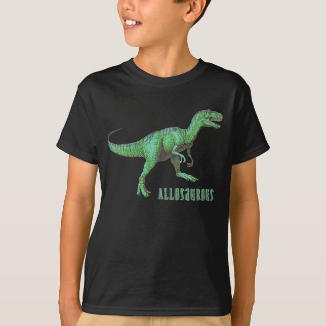 Allosaurus Dinosaur Kids T-Shirt (Front)