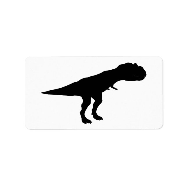 Allosaurus Silhouette Label (Front)