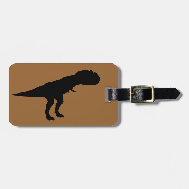 Allosaurus Silhouette Luggage Tag (Front Horizontal)