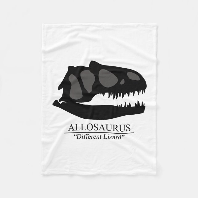 Allosaurus Skull Fleece Blanket (Front)