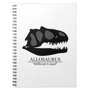 Allosaurus Skull Spiral Notebook