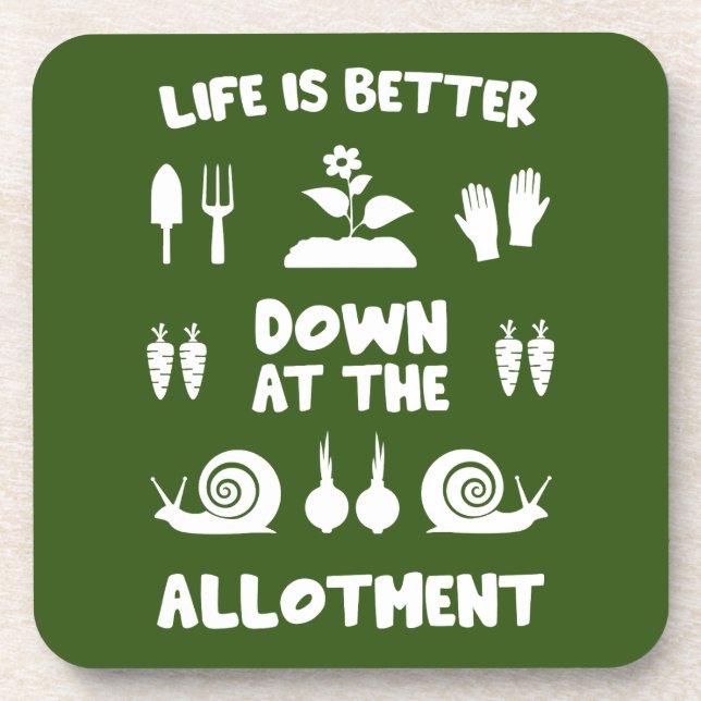 Allotment Gardening Coaster (Front)
