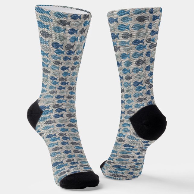 Allover Fish Socks (Angled)