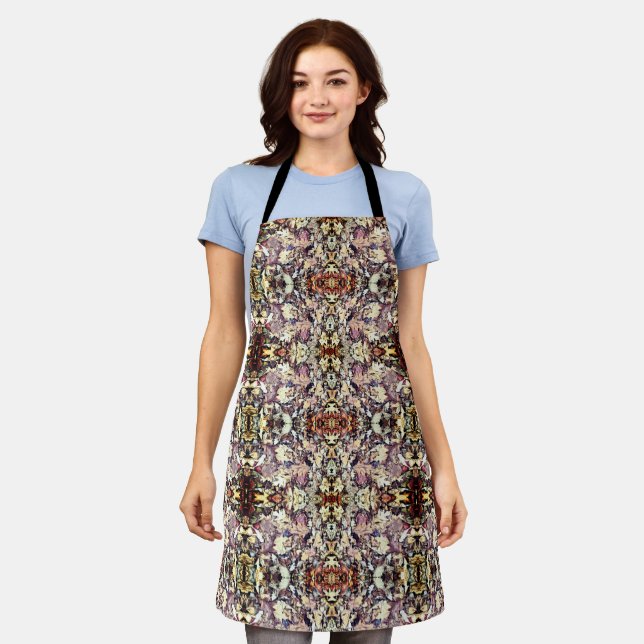 Allover Print Apron Autumn Leaves (Worn)