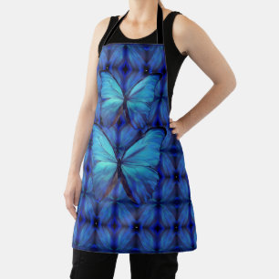 Allover Print Apron Blue Morpho Butterflies