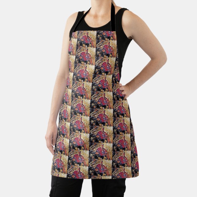 Allover Print Apron Bunnies (Insitu)