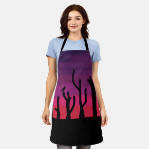 Allover Print Apron  Desert Sunset w/ Owl