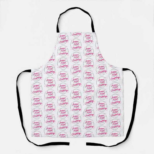 Allover Print Apron Sugar Helps Everything (Front)