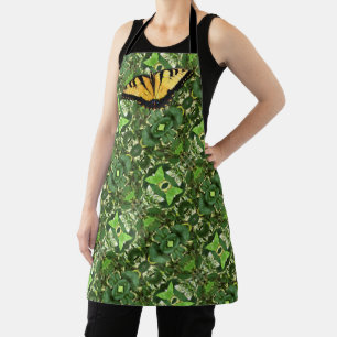 Allover Print Apron Tiger Swallowtail / Green Leav