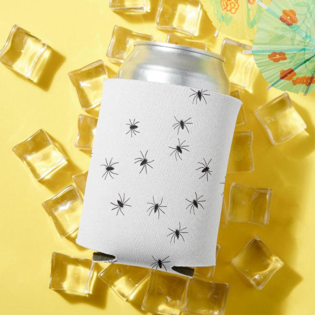 Allover Spiders Halloween Can Cooler (In Situ Summer)