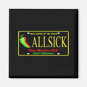 Allsick New Mexico Black And Yelllow Magnet