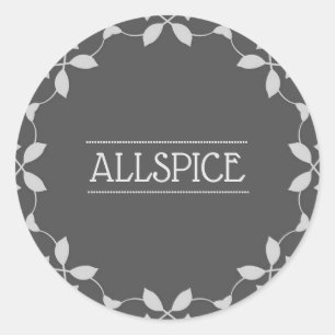 Allspice Spice Jar Label