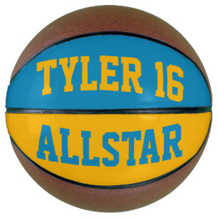 Allstar Lt Blue and Gold Basketball