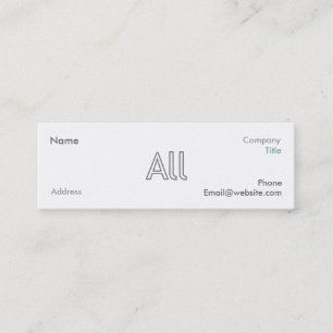AllStruck style brand business cards (mini)