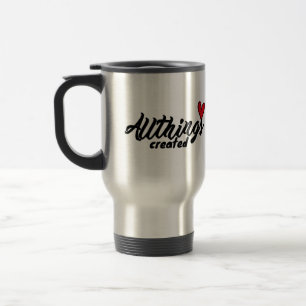 Allthings Created With Heart Travel Mug