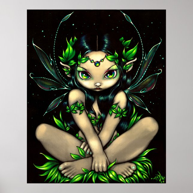 Allura ART PRINT gothic fairy big eye art (Front)
