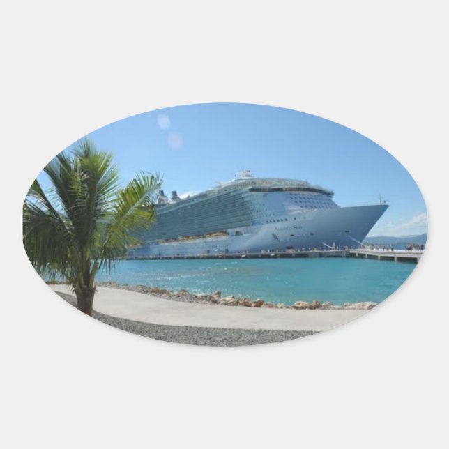 Allure of the Seas Oval Sticker (Front)