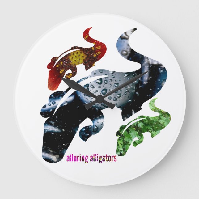 alluring alligators 2 large clock (Front)