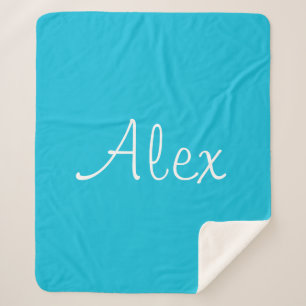 Alluring Aqua Sherpa Blanket