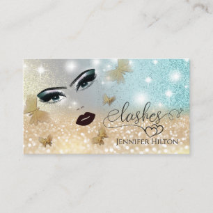 Alluring modern attractive sensual girl face business card