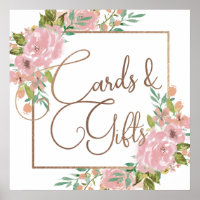 Alluring Rose Cards & Gifts Wedding Table Sign