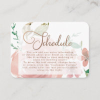 Alluring Rose Vintage Dusty Pink Wedding Schedule