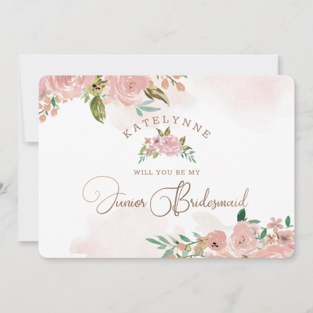 Alluring Rose Vintage Pink Jr. Bridesmaid Proposal (Front)