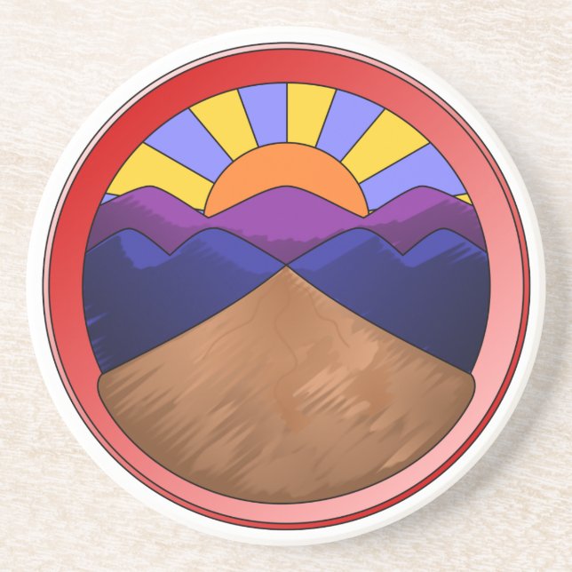 Alluvial Fan Logo Coaster (Front)