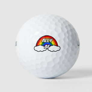 Ally AF I - LGBTQ Flag Gay Trans Queer Pride Golf Balls