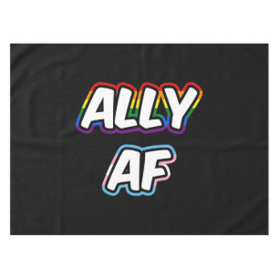 Ally AF II - LGBTQ Flag Gay Trans Queer Pride Tablecloth