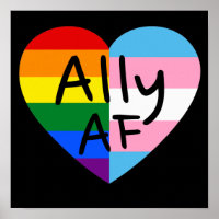 Ally AF III - LGBTQ Flag Gay Trans Queer Pride