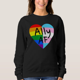 Ally Af Lgbtq Flag Gay Pride Equality Trans Lesbia Sweatshirt