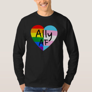 Ally Af Lgbtq Flag Gay Pride Equality Trans Lesbia T-Shirt