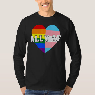 Ally Af Lgbtq Flag Gay Pride Equality Trans Lesbia T-Shirt