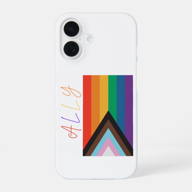 Ally and Rainbows iPhone 16 Case (Back)