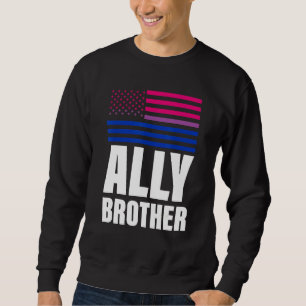 Ally Brother Bisexual Flag Lgbt Gay Pride Sweatshirt