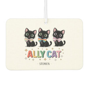 Ally Cat – Black Cat LGBTQ Pride Car Air Freshener
