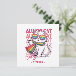 Ally Cat – Cute White Cat LGBTQ Pride