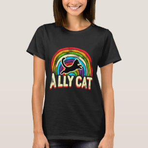 Ally Cat Lgbt Pride Cat  T-Shirt