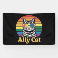 Ally Cat LGBT Rainbow Flag LGBTQ Gift