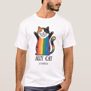 Ally Cat – Rainbow Cat LGBTQ Pride (2) T-Shirt
