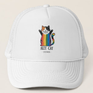 Ally Cat – Rainbow Cat LGBTQ Pride (2) Trucker Hat