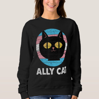 Ally Cat Transgender Pride  Cat Kitten LGBT Trans  Sweatshirt