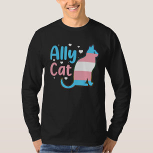 Ally Cat Transgender Pride Cat Kitten LGBT Trans T-Shirt